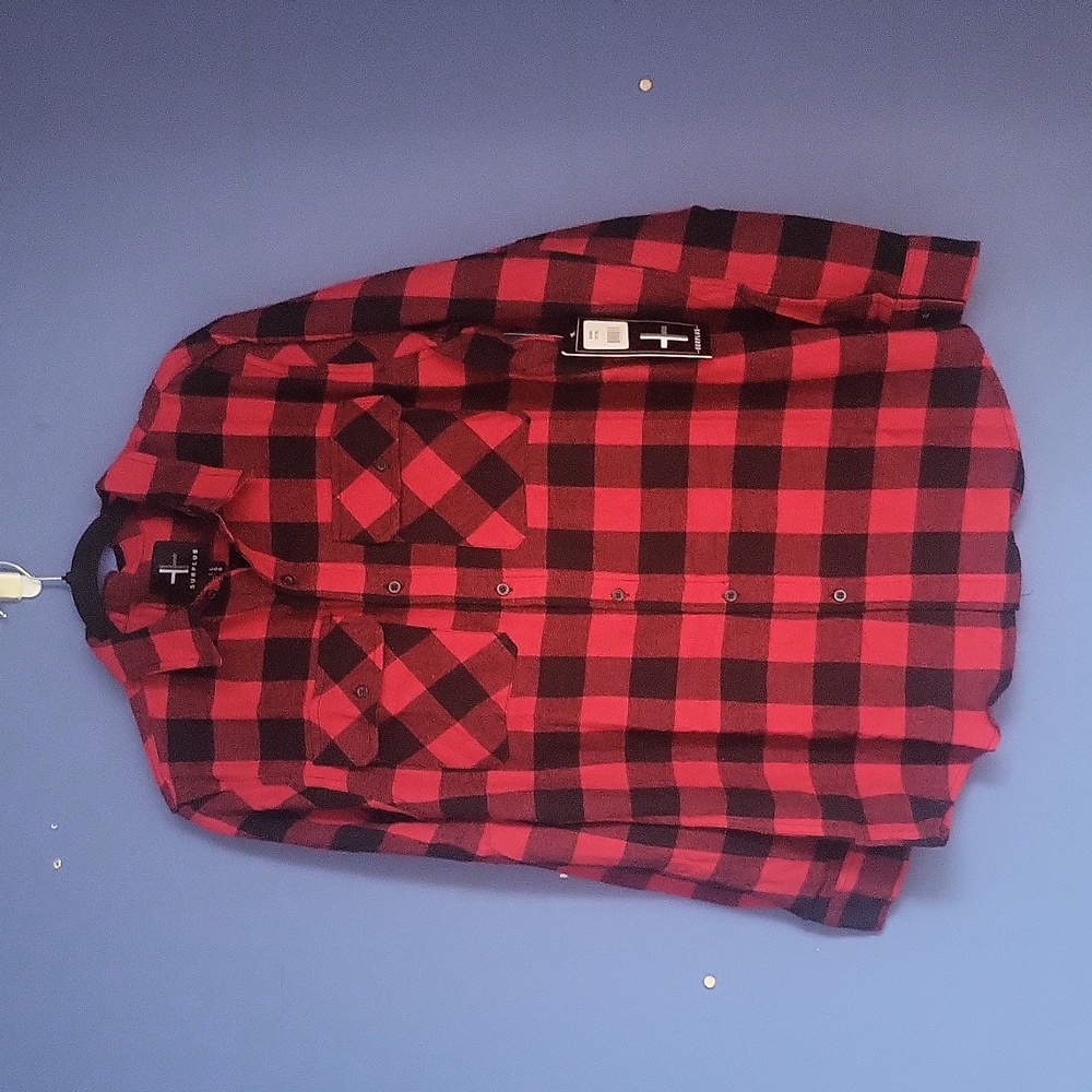 Brand new with tag, Surplus Riot red button long-sleeved shirt